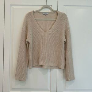 L’Academie Cream Cotton Knit Sweater